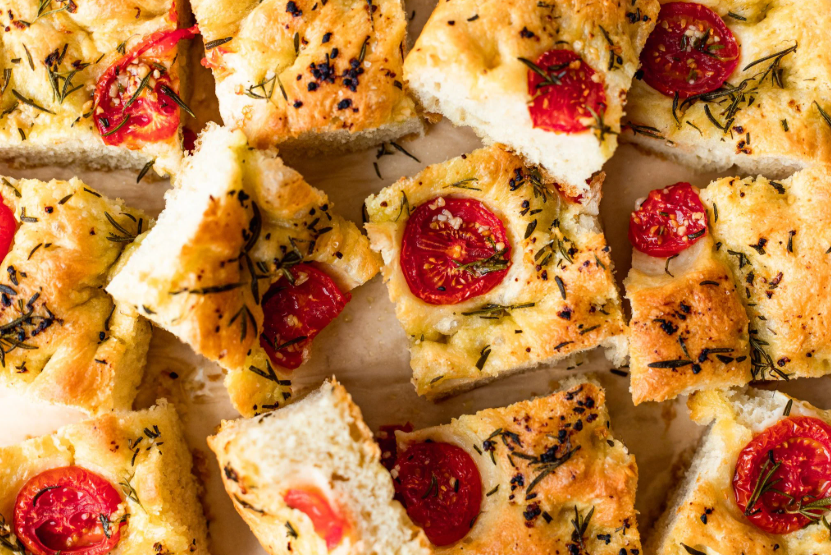 High Protein Easy No-Knead Focaccia