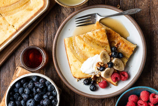High Protein Tray Bake Pancakes